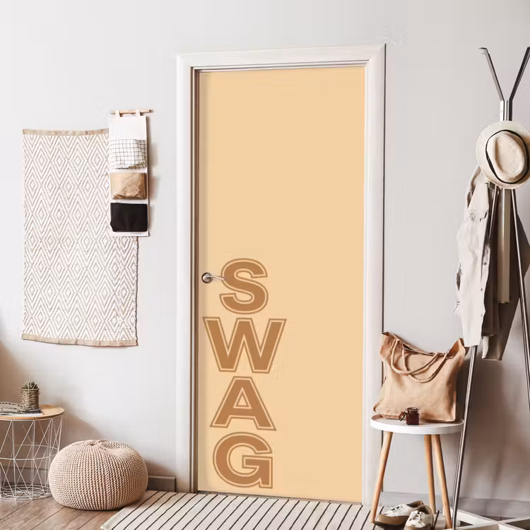 Swag - Bruin - Beige deurposter klein -sfeer6