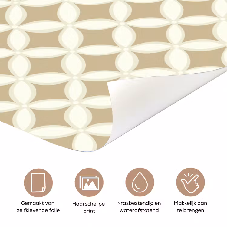 Symmetrisch - Motief - Beige deurposter klein 289 -closeup_NL