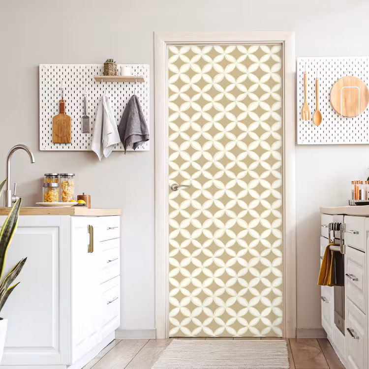 Symmetrisch - Motief - Beige deurposter klein 289 -sfeer5