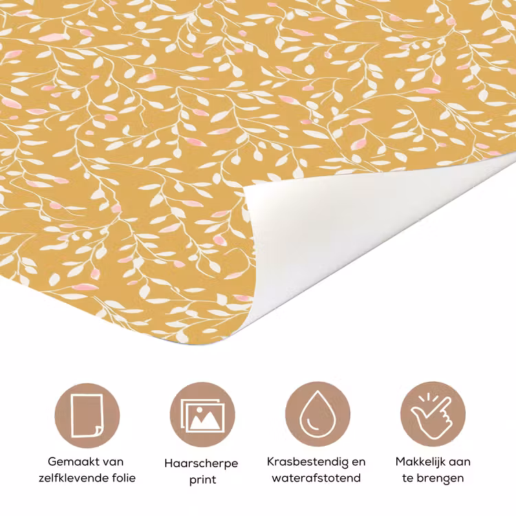 Takjes - Patroon - Oker deurposter klein 289 -closeup_NL