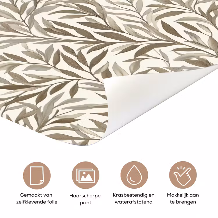 Takken - Botanisch - Taupe deurposter klein 289 -closeup_NL