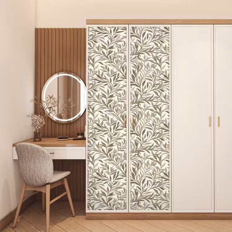 Takken - Botanisch - Taupe deurposter klein 289 -sfeer3
