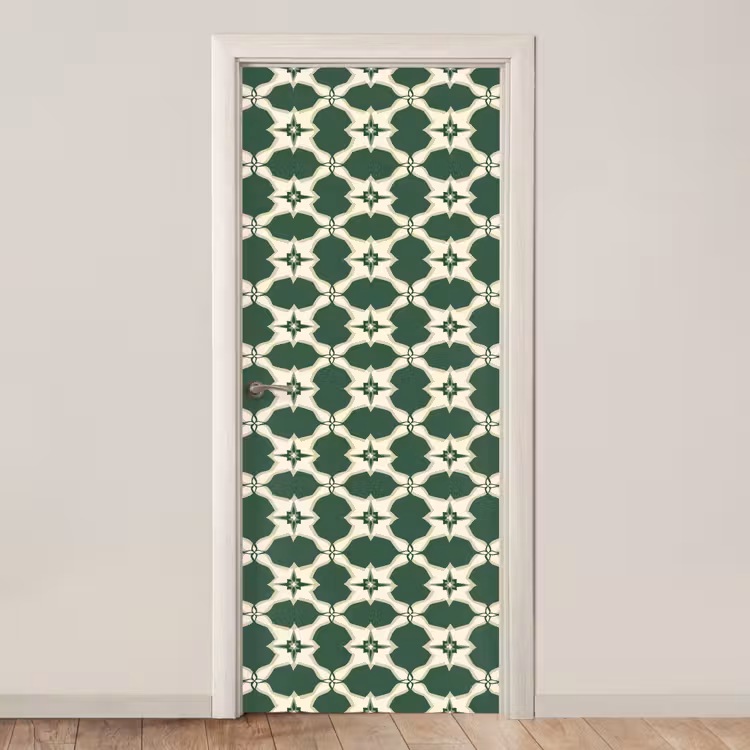Tegel - Klassiek - Groen deurposter klein 289 -3d_beige