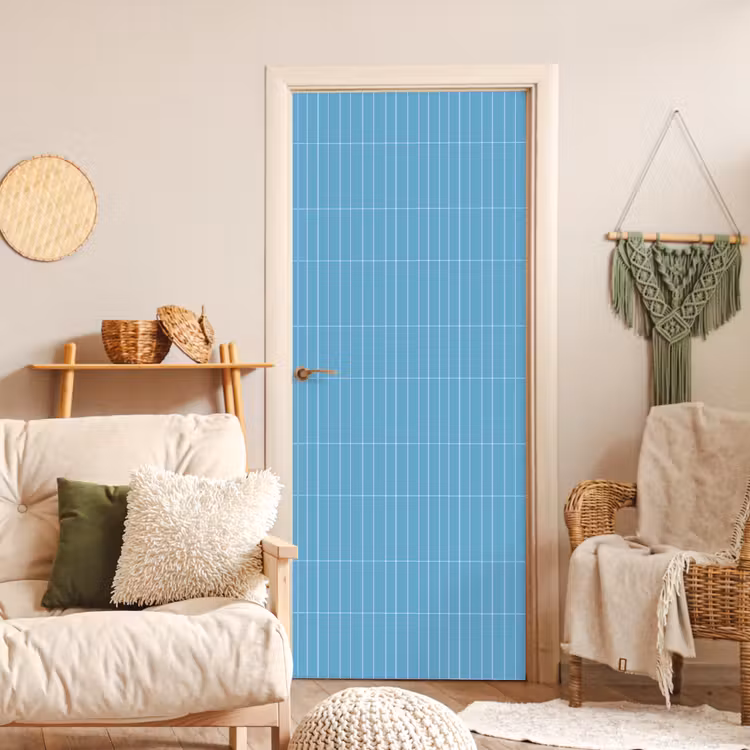 Tegel - Langwerpig - Patroon - Blauw deurposter klein 289 -sfeer2