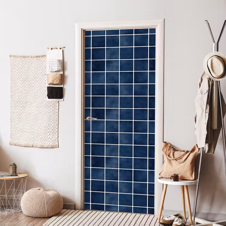 Tegel - Modern - Blauw deurposter klein 289 -sfeer6