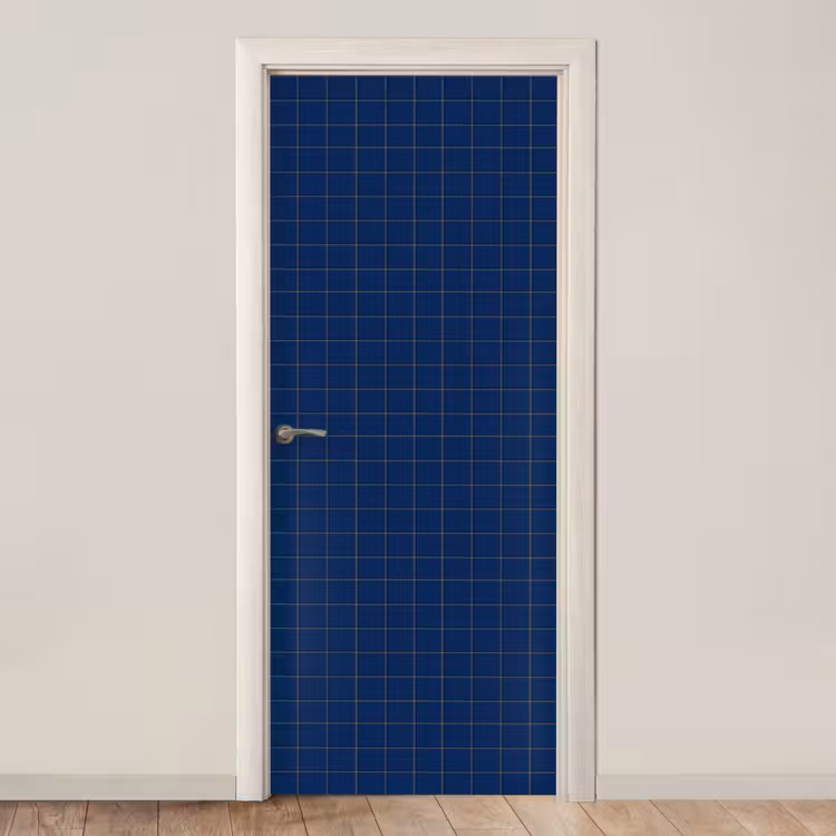 Tegel - Patroon - Blauw deurposter klein 289 -3d_beige