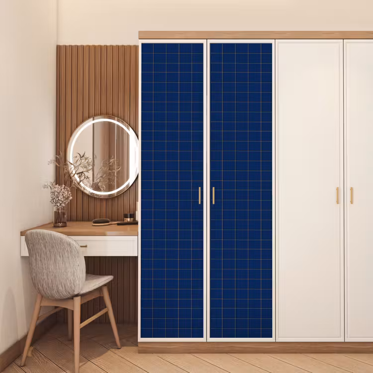 Tegel - Patroon - Blauw deurposter klein 289 -sfeer3