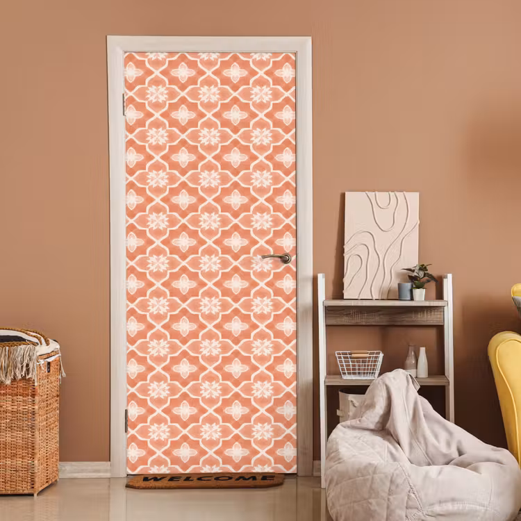 Tegelpatroon - Arabesk - Vintage - Terracotta deurposter klein 289 -sfeer1