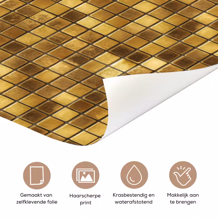 Tegels - Mozaïek - Luxe - Warm Goud deurposter klein 289 -closeup_NL