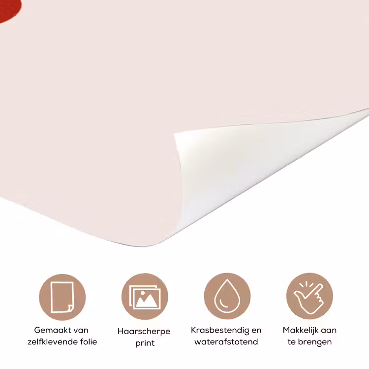 Tekst - Boodschap - Roze deurposter klein -closeup_NL