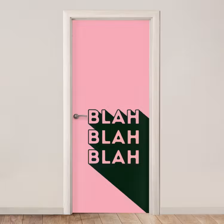 Tekst - Grafisch - Groen - Schaduw deurposter klein -3d_beige