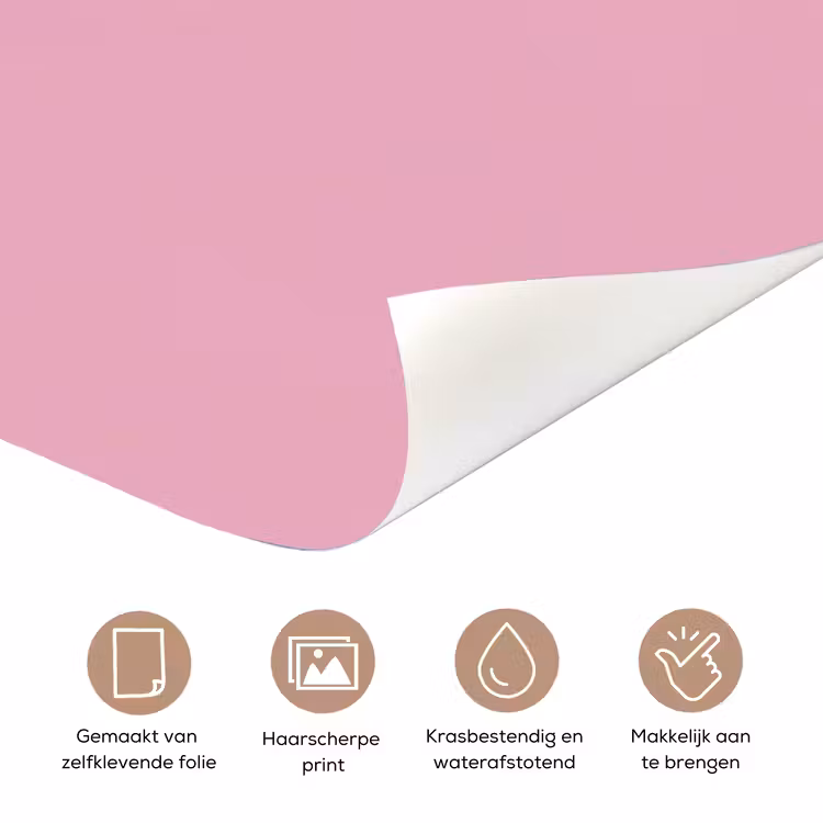 Tekst - Modern - Roze deurposter klein -closeup_NL