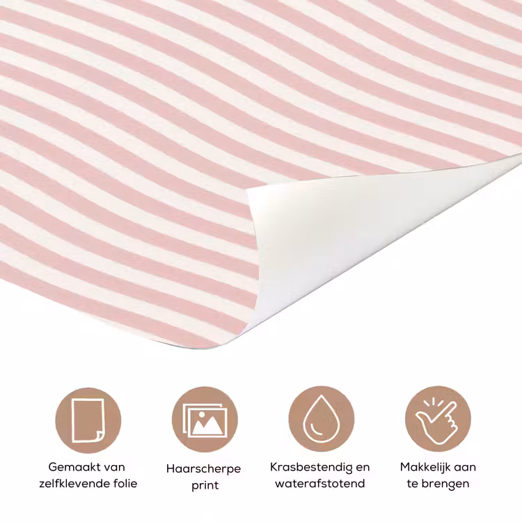 Tekst - Modern - Strepen deurposter klein -closeup_NL