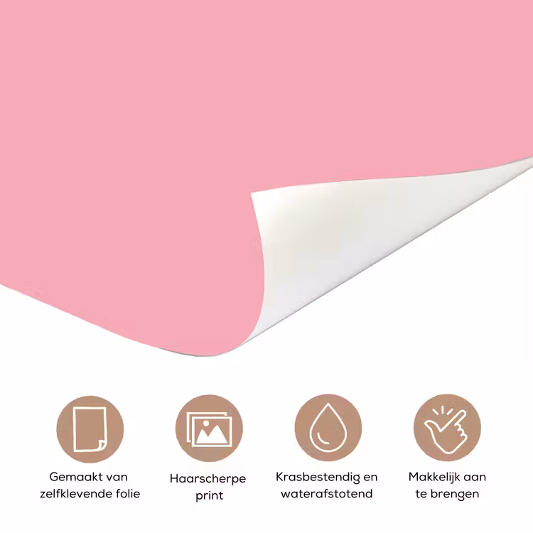 Tekstwolkje - BLAH BLAH BLAH - Roze deurposter klein -closeup_NL