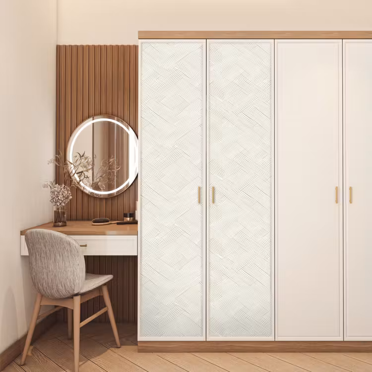 Textuur - Abstract - Beige deurposter klein 289 -sfeer3