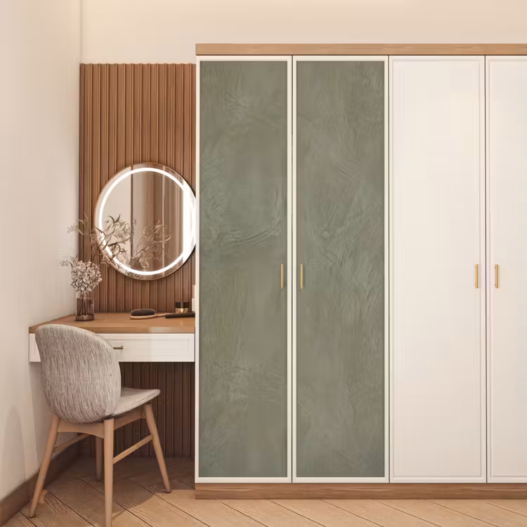 Textuur - Betonlook - Achtergrond - Modern - Groen deurposter klein -sfeer3