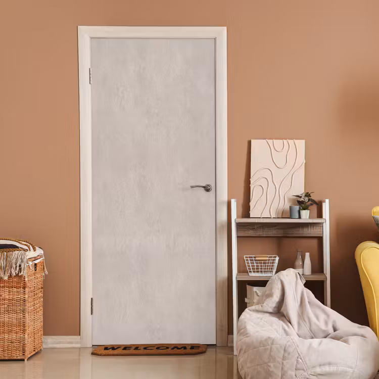 Textuur - Effen - Abstract - Beige deurposter klein -sfeer1