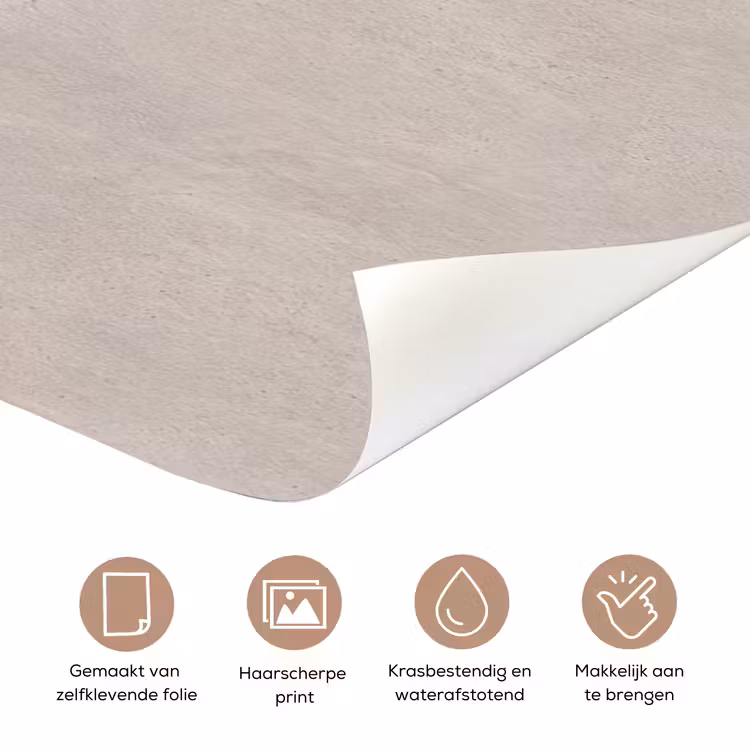 Textuur - Effen - Abstract - Beige deurposter klein -closeup_NL