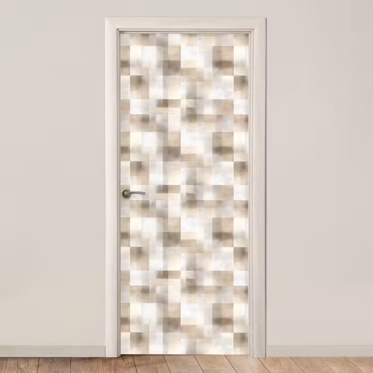 Textuur - Linnen - Beige deurposter klein 289 -3d_beige
