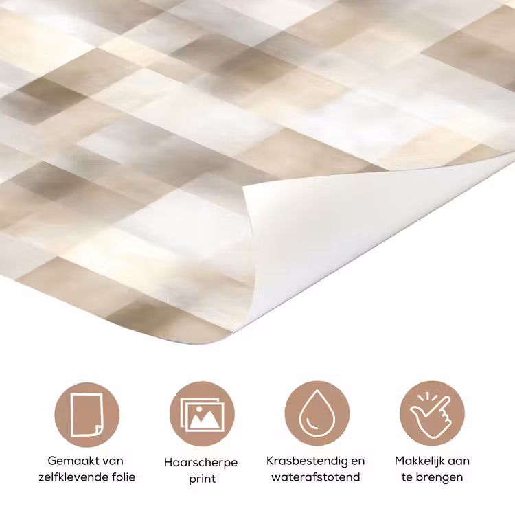 Textuur - Linnen - Beige deurposter klein 289 -closeup_NL