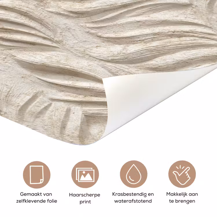 Textuur - Reliëf - Beige deurposter klein 289 -closeup_NL