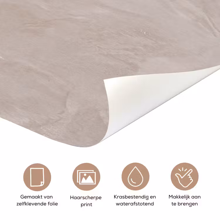 Textuur - Wand - Modern - Beige - Abstract deurposter klein -closeup_NL