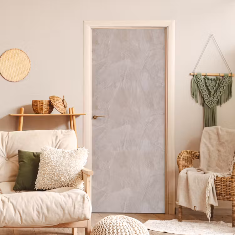 Textuur - Wand - Modern - Beige - Abstract deurposter klein -sfeer2