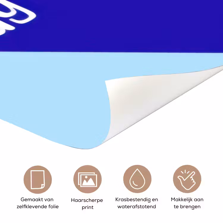 Today is a good day - Blauw - Schaduw deurposter klein -closeup_NL