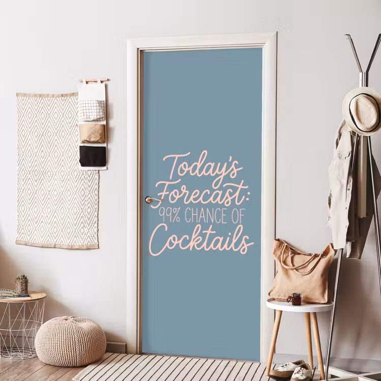 Today's Forecast - Cocktails - Blauw deurposter klein -sfeer6