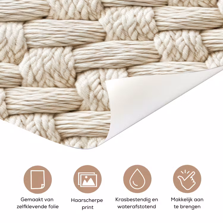 Touw - Gebreid - Beige deurposter klein 289 -closeup_NL