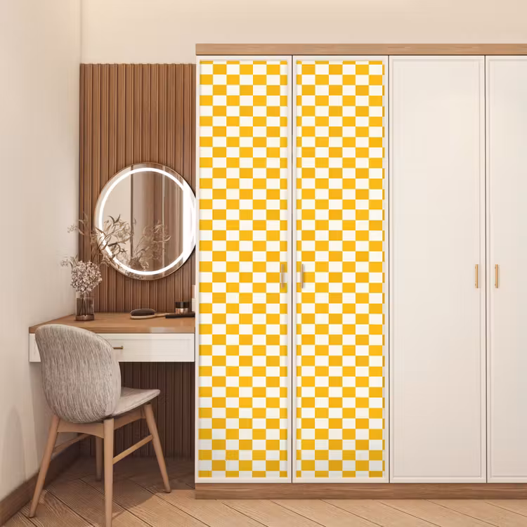 Traditioneel - Patroon - Geel deurposter klein 289 -sfeer3