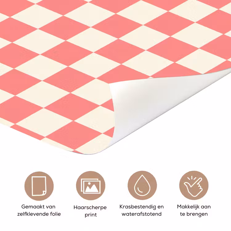 Traditioneel - Patroon - Roze deurposter klein 289 -closeup_NL