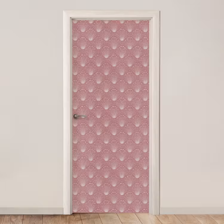 Trendy - Patroon - Roze deurposter klein 289 -3d_beige
