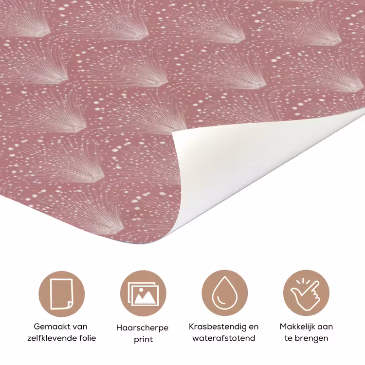 Trendy - Patroon - Roze deurposter klein 289 -closeup_NL