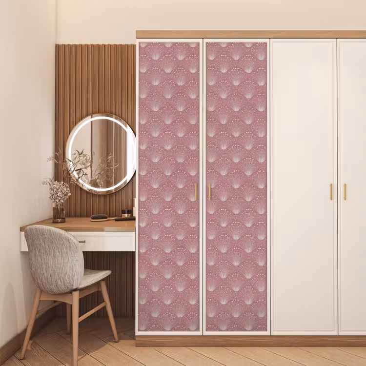 Trendy - Patroon - Roze deurposter klein 289 -sfeer3
