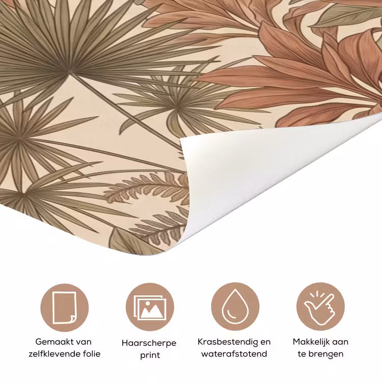 Tropisch - Vogels - Beige deurposter klein -closeup_NL
