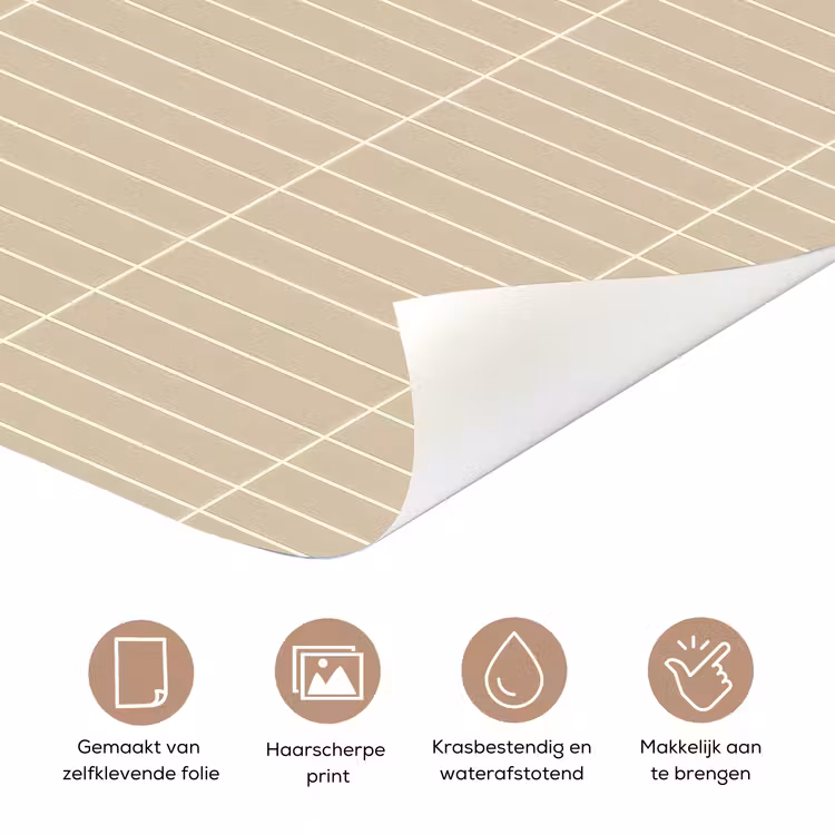 Verticaal - Wandtegel - Crème - Beige deurposter klein 289 -closeup_NL