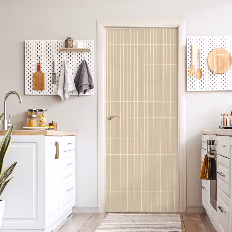 Verticaal - Wandtegel - Crème - Beige deurposter klein 289 -sfeer5