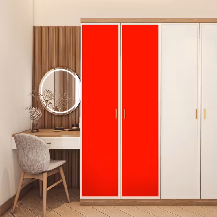 Vibrant - Vermilion - Rood deurposter klein 289 -sfeer3