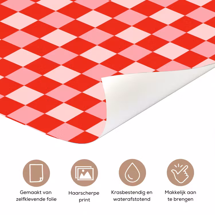 Vierkant - Klassiek - Rood deurposter klein 289 -closeup_NL