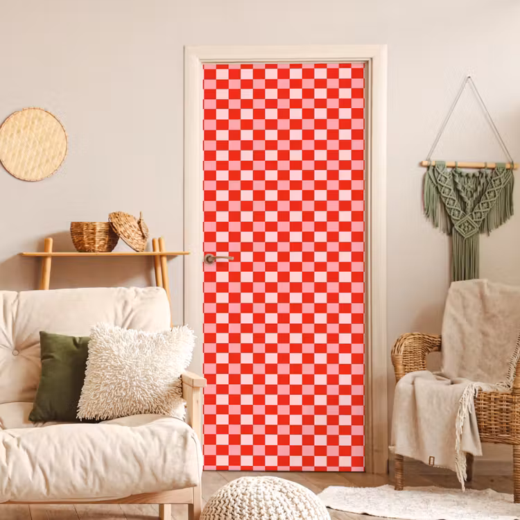 Vierkant - Klassiek - Rood deurposter klein 289 -sfeer2