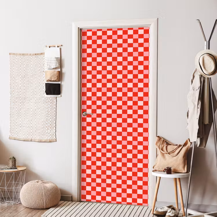 Vierkant - Klassiek - Rood deurposter klein 289 -sfeer6