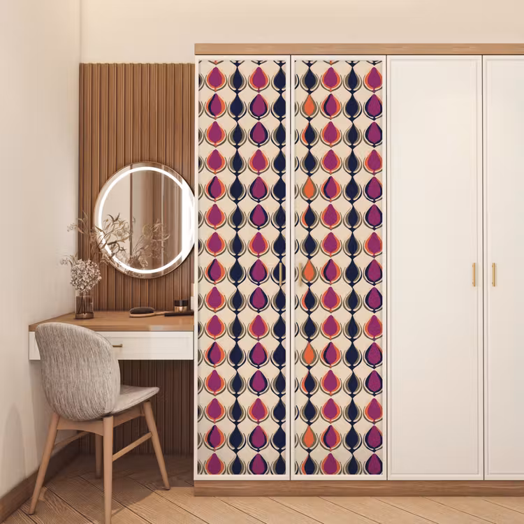 Vintage - Retro - Kleurrijk deurposter klein 289 -sfeer3