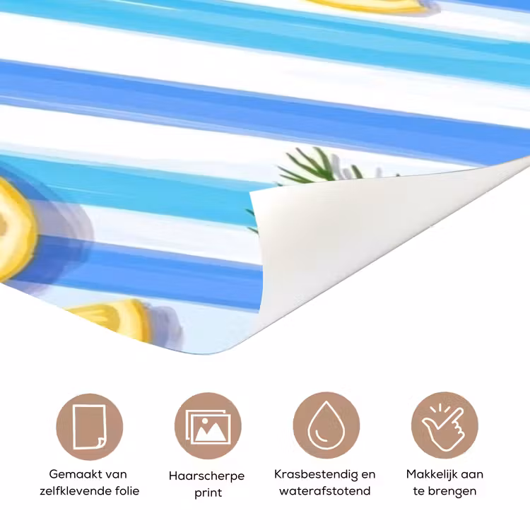 Vis - Citroen - Kruiden - Eten - Blauw deurposter klein -closeup_NL