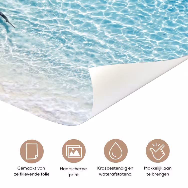 Vis - Oceaan - Strand - Turquoise - Natuur deurposter klein -closeup_NL