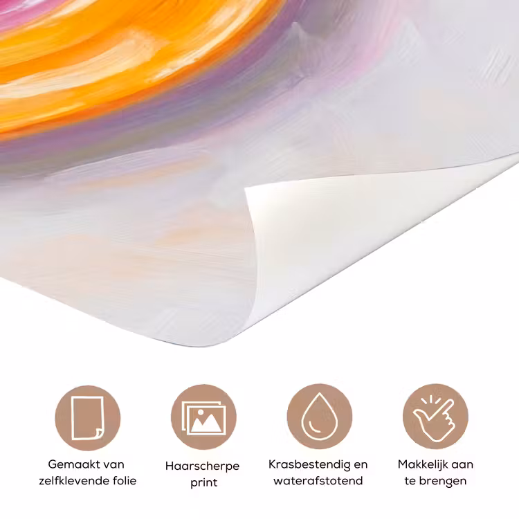 Vis - Vier - Eten - Modern - Kleurrijk deurposter klein -closeup_NL