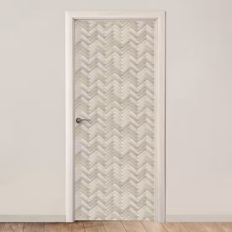 Visgraat - Wandtegel - Beige deurposter klein 289 -3d_beige