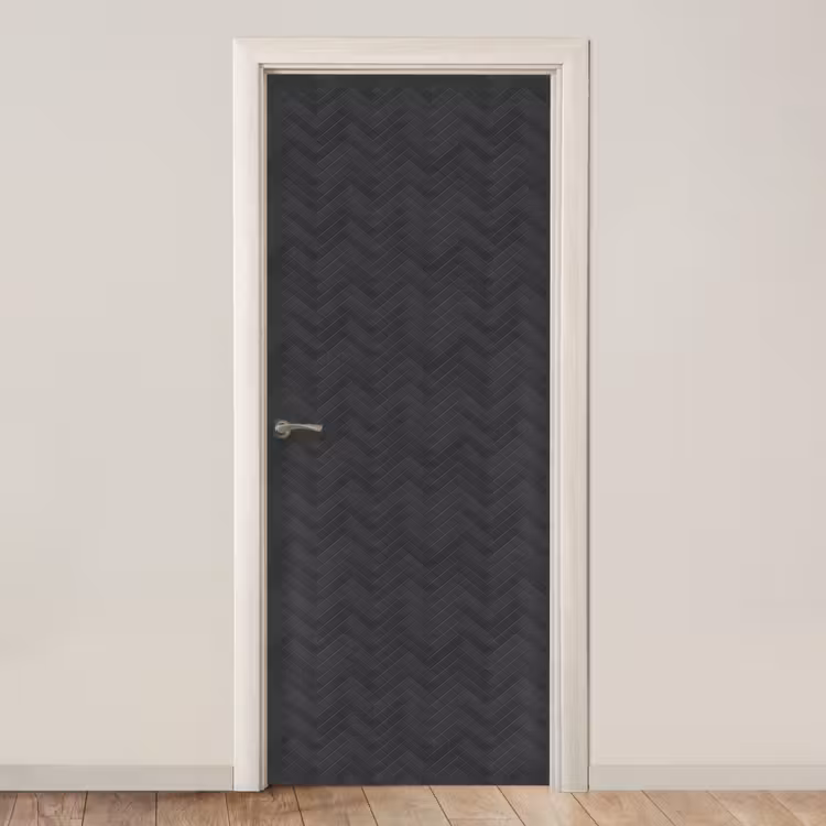 Visgraat - Wandtegel - Donkergrijs deurposter klein 289 -3d_beige