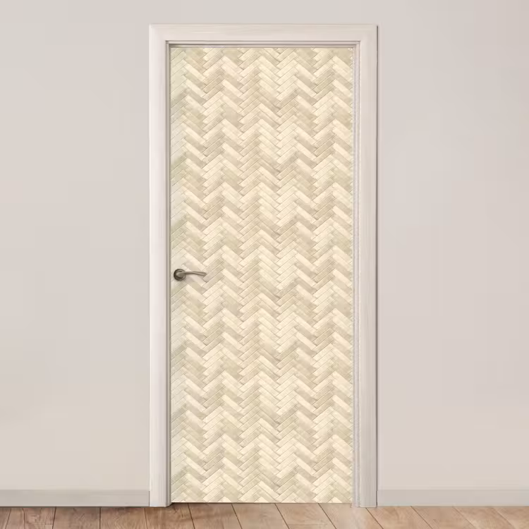 Visgraat - Wandtegel - Licht Beige deurposter klein 289 -3d_beige