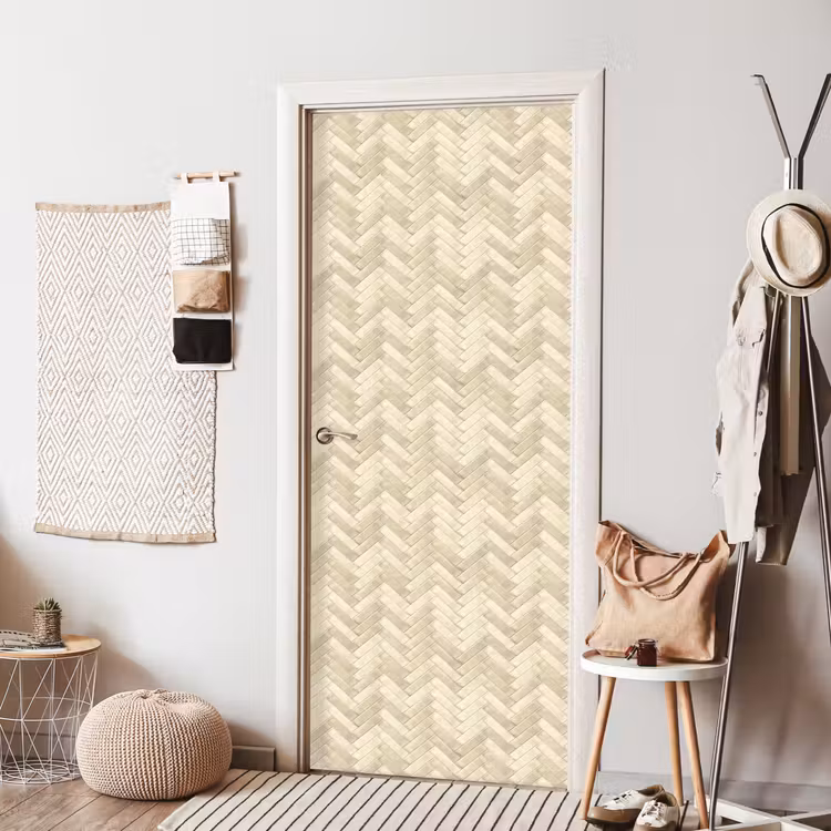 Visgraat - Wandtegel - Licht Beige deurposter klein 289 -sfeer6